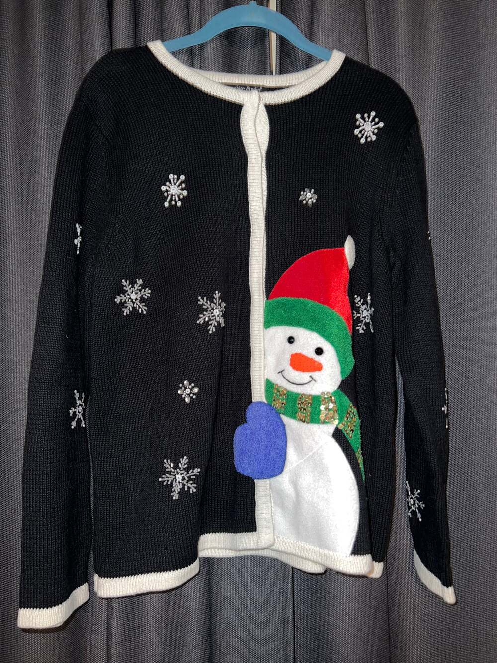 Ugly Christmas Sweater Cardigan Xmas Size Medium